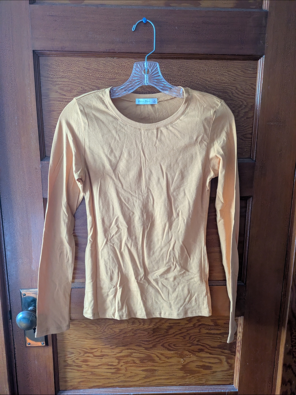 Active Basic Women’s Long-Sleeve Crewneck Top - Mustard